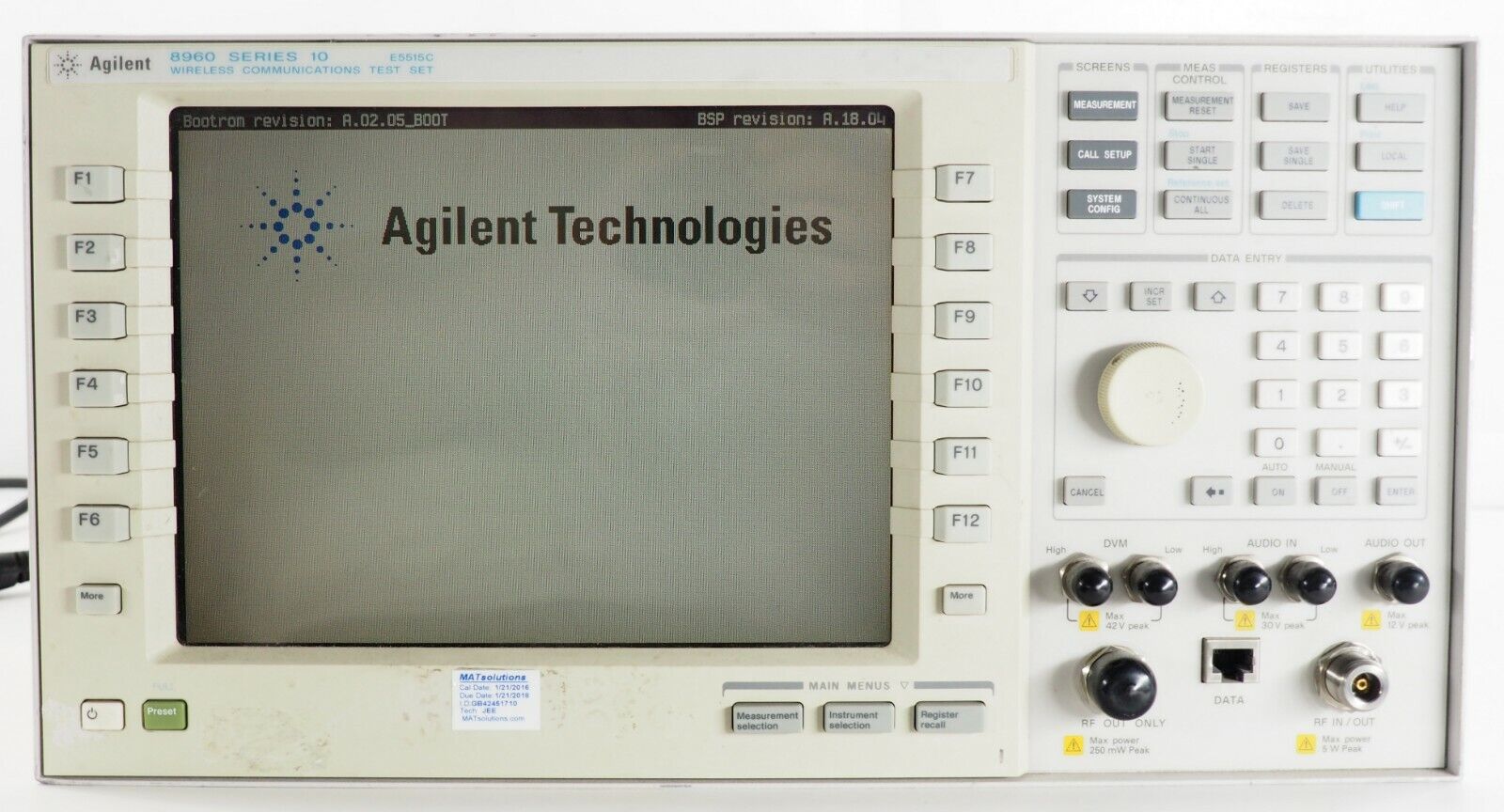Agilent HP 8960 Series 10 E5515C Wireless Communications Test Set