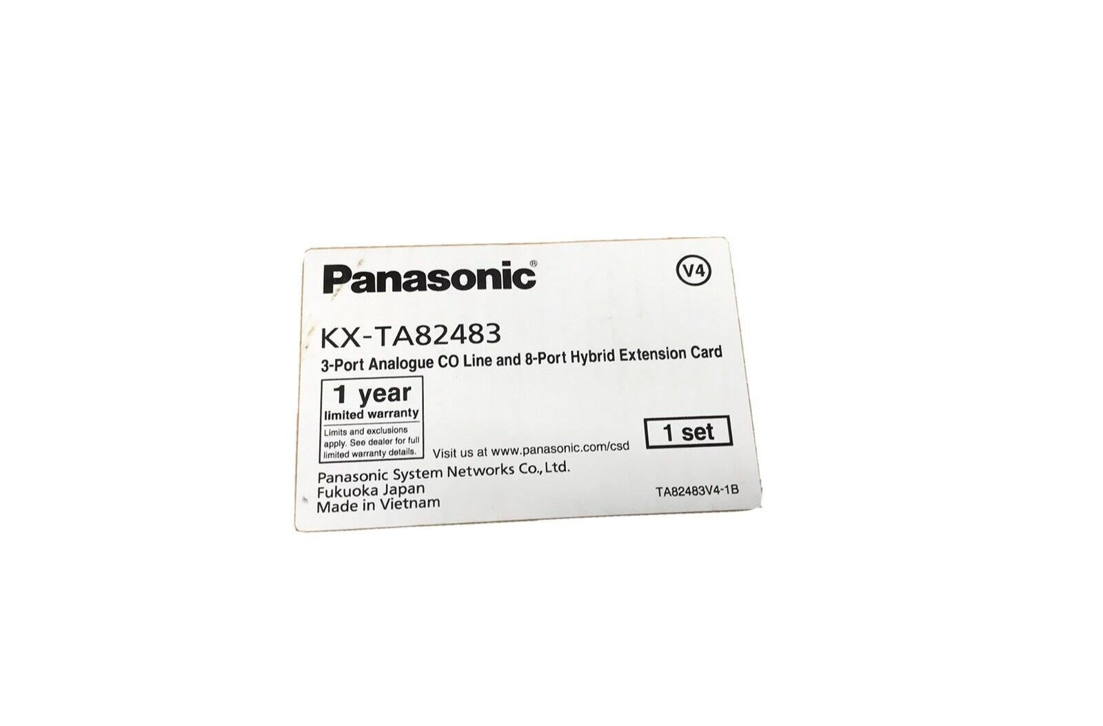 KX-TE82483  PANASONIC 3-PORT ANALOGUE CO LINE & 8-PORT  HYBRID EXTENT.  CARD NEW