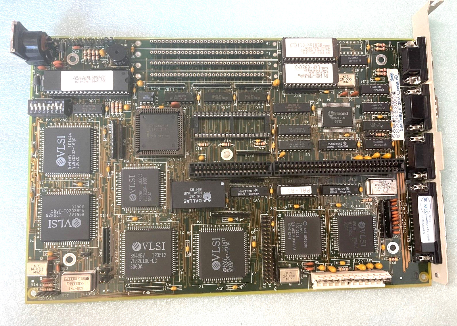 RARE VINTAGE 80286-12 ALL IN ONE VLSI LPX MOBO WITH CPU, MGA, PORT AT ZIP MBMX54