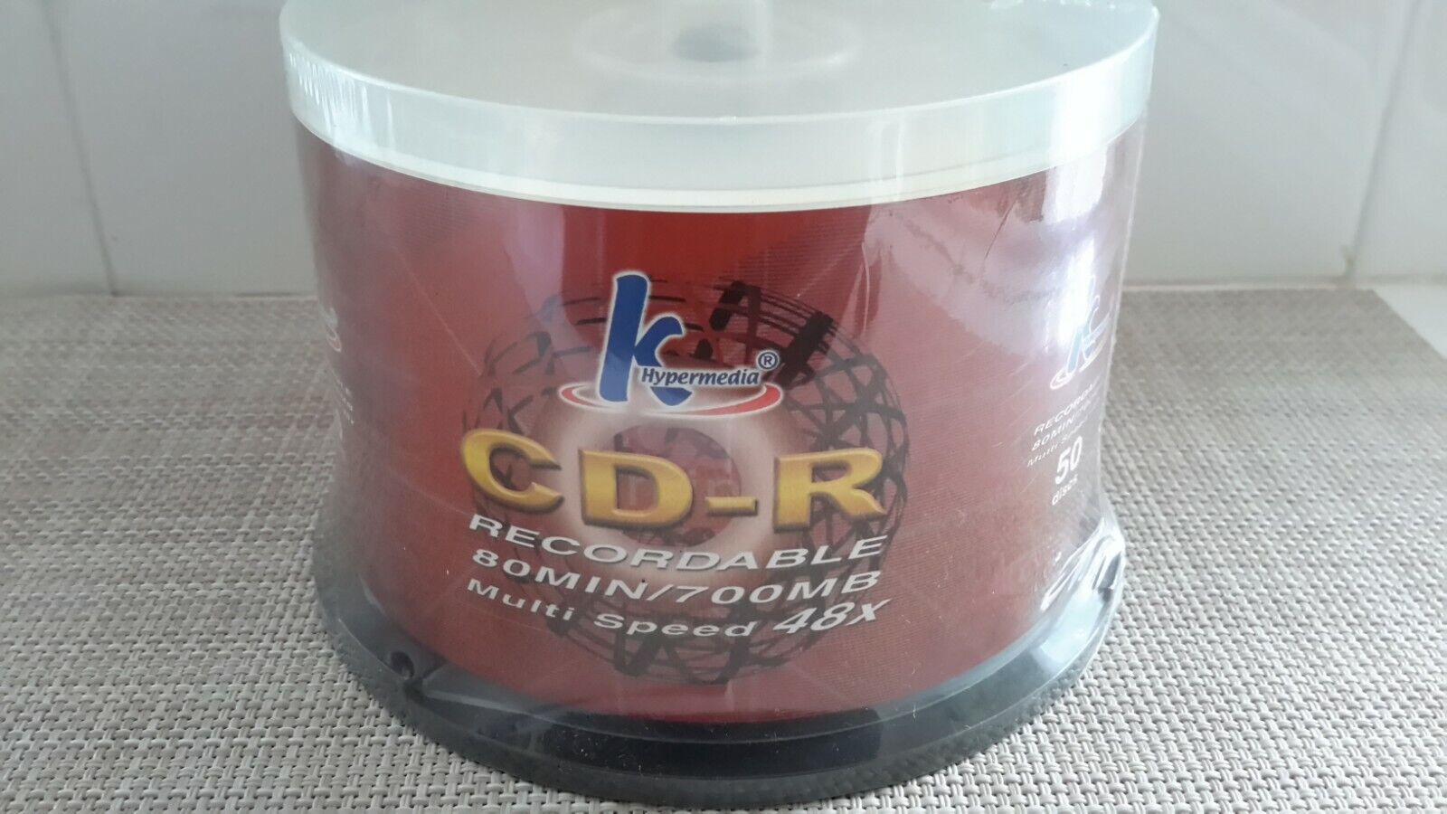 K Hypermedia CD-R Recordable Discs 700MB 80min Multi Speed 48x Pack of 50 NIP