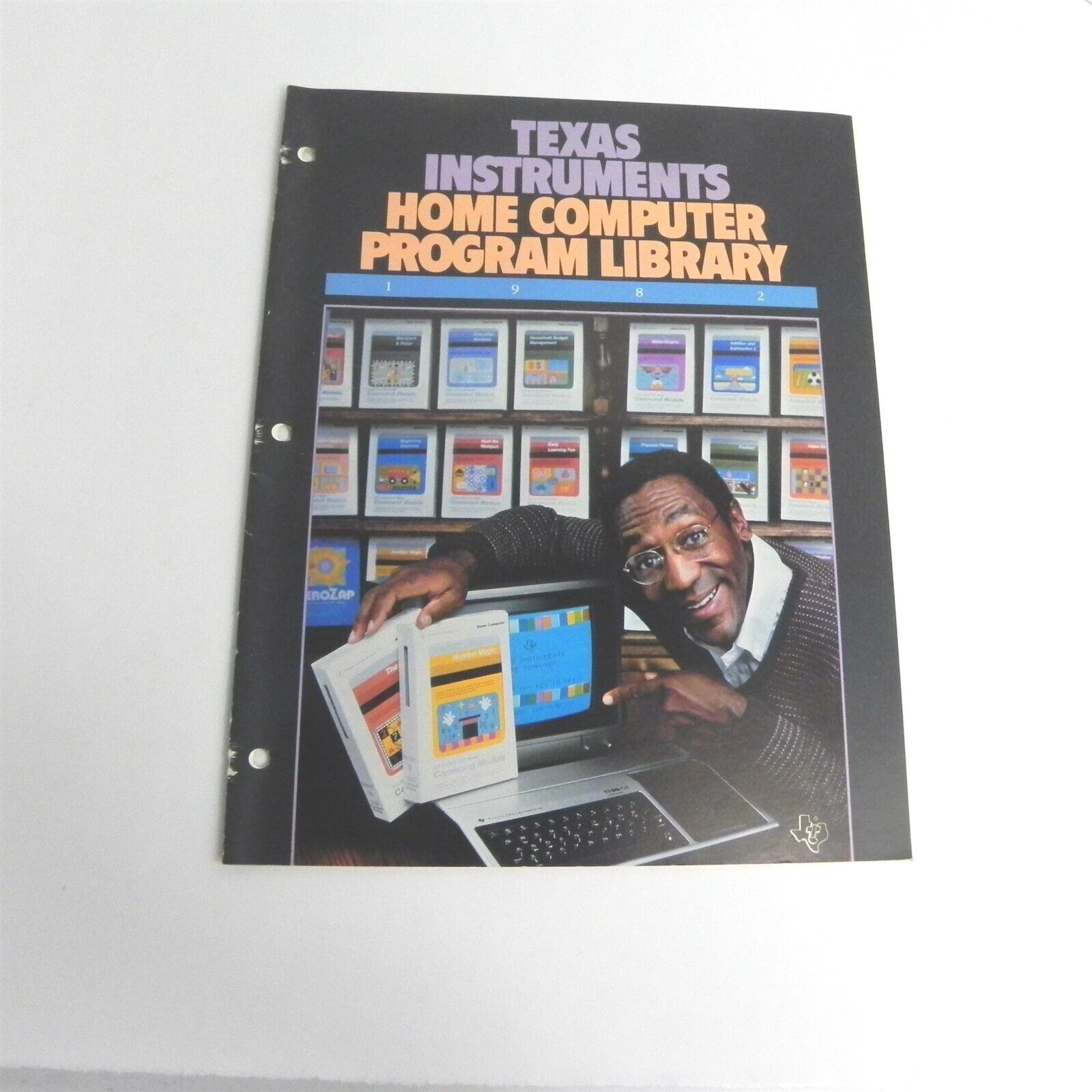 VTG 1982 TEXAS INSTRUMENTS HOME COMPUTER PROGRAM LIBRARY CATALOG WITH BILL COSBY