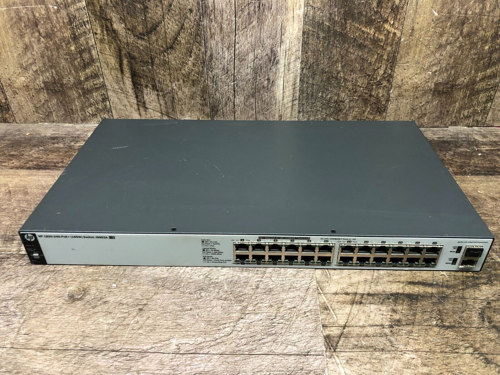 HP J9983A 24-Port Gigabit PoE Ethernet Switch *TESTED WORKING*