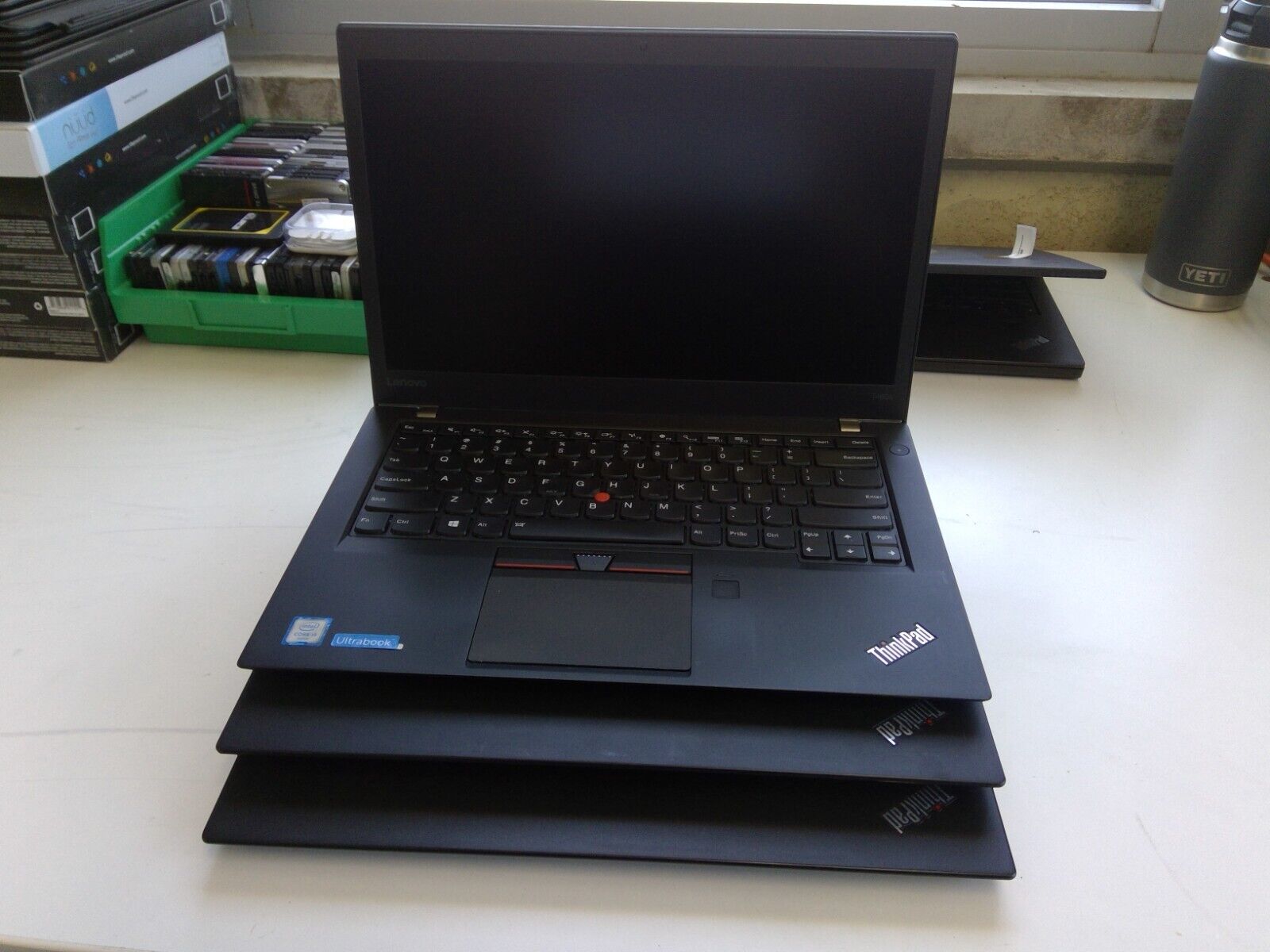 Lot of 3 Lenovo ThinkPad T460s i5-6200U 2.4GHz 8GB RAM No HDD No OS Bad Battery