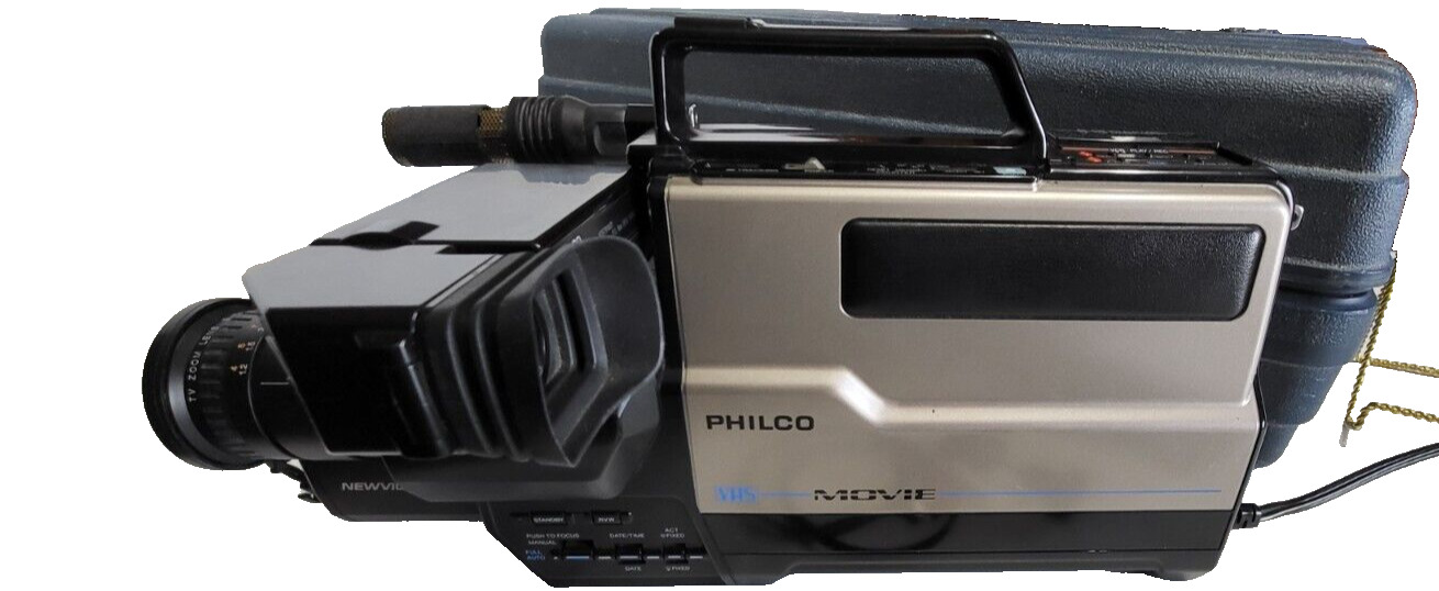 Vintage Retro VCR791AV01 Philco Movie Maker VHS Recorder in Quasar Padded Case