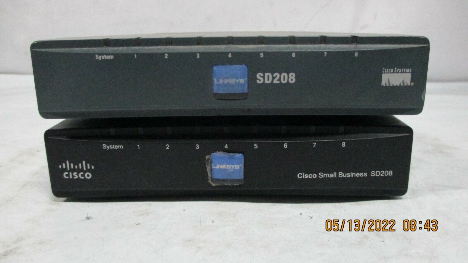 Lot of 2 CISCO LINKSYS Unmanaged (SD208) 8-Ports External Switch WT ADAPTER