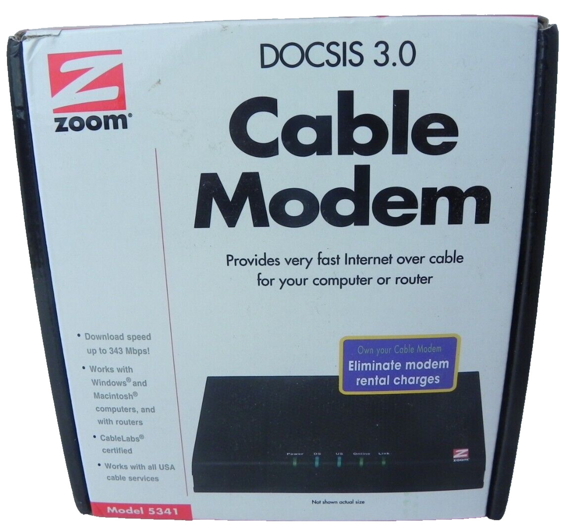 BRAND NEW IN OPEN BOX - Zoom 686 Mbps 16x4 DOCSIS 3.0 Cable Modem Model 5370