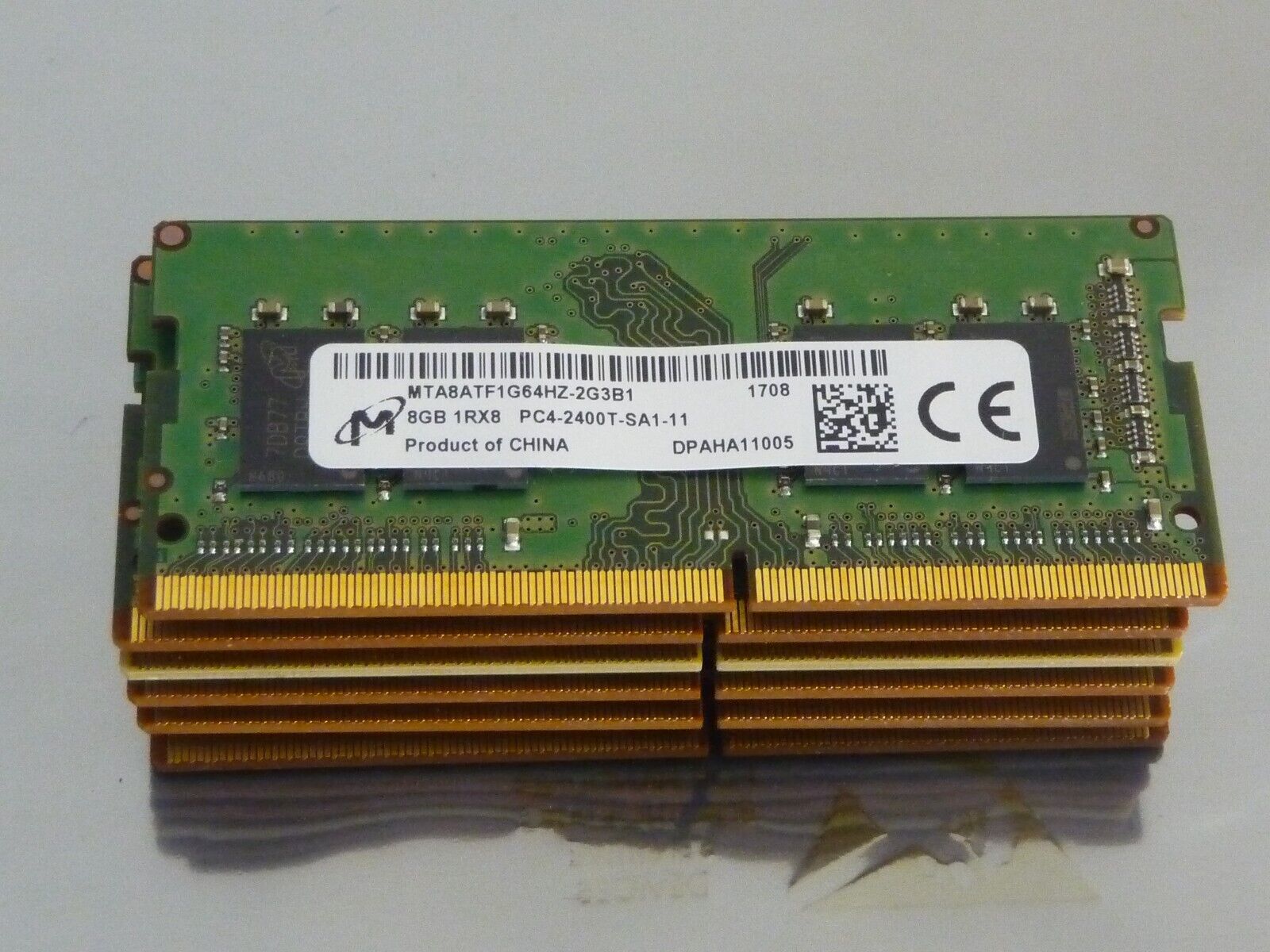 Micron 8GB 1x8GB 1Rx8 PC4-2400T MTA8ATF1G64HZ DDR4 Laptop Memory Total Lot 39