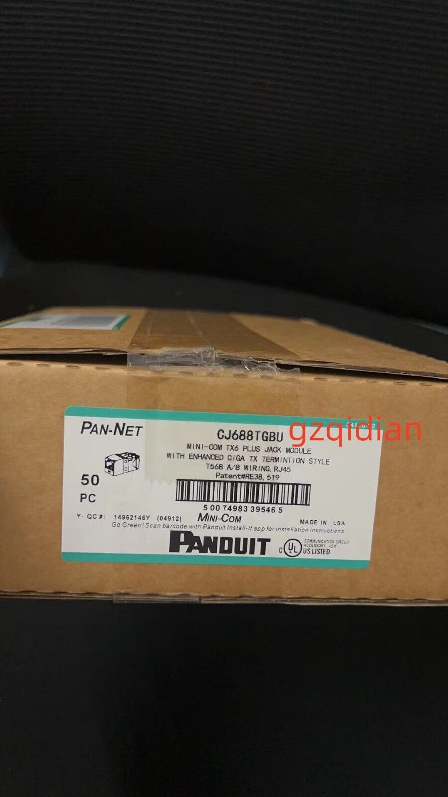 Panduit Giga TX Cat6 jack blue CJ688TGBU BOX OF 50.  for DHL / UPS