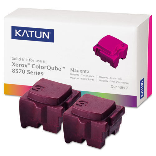 2 KATUN MAGENTA SOLID INK STICKS for XEROX COLOR QUBE 8570 108R00932