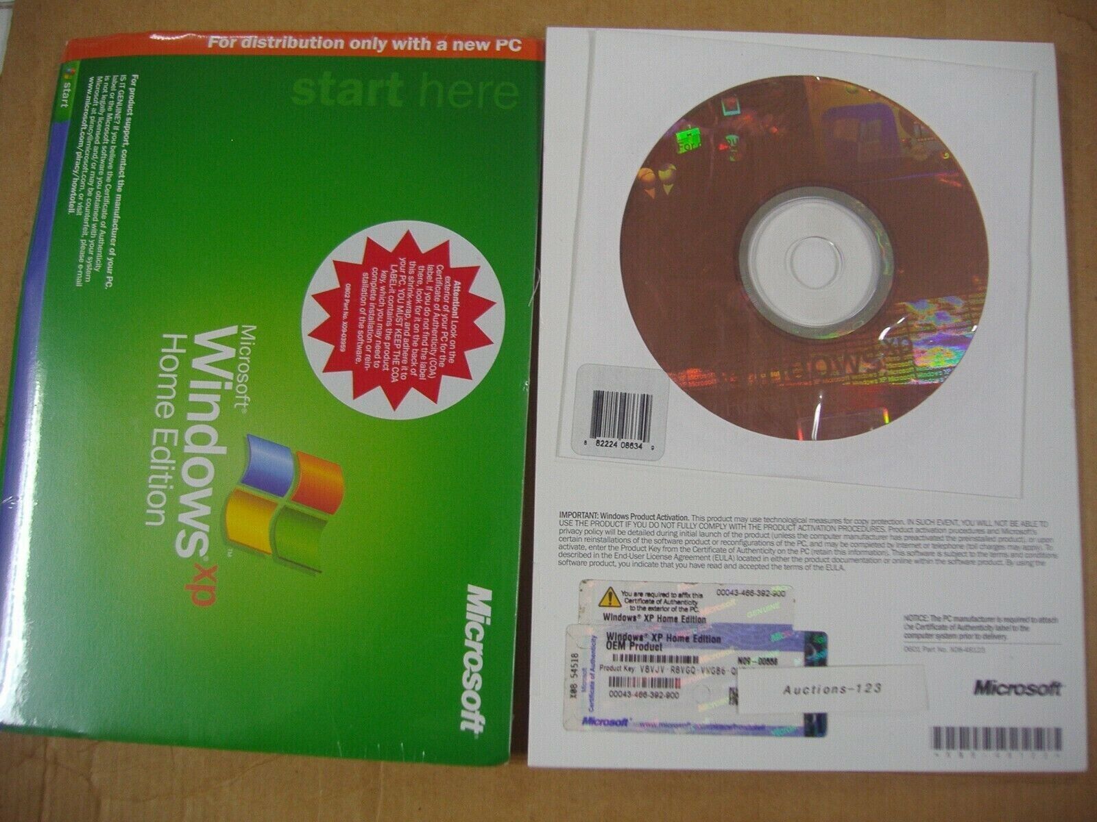 MICROSOFT WINDOWS XP HOME FULL ENGLISH OPERATING SYSTEM OS MS WIN =NEW SEALED=
