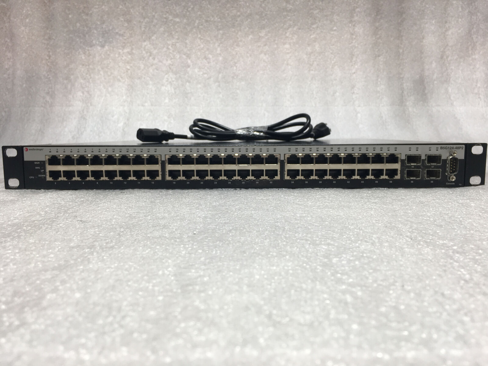 Enterasys/Extreme Networks B5G124-48P2 48-port PoE Gigabit Switch w/ 4x SFP