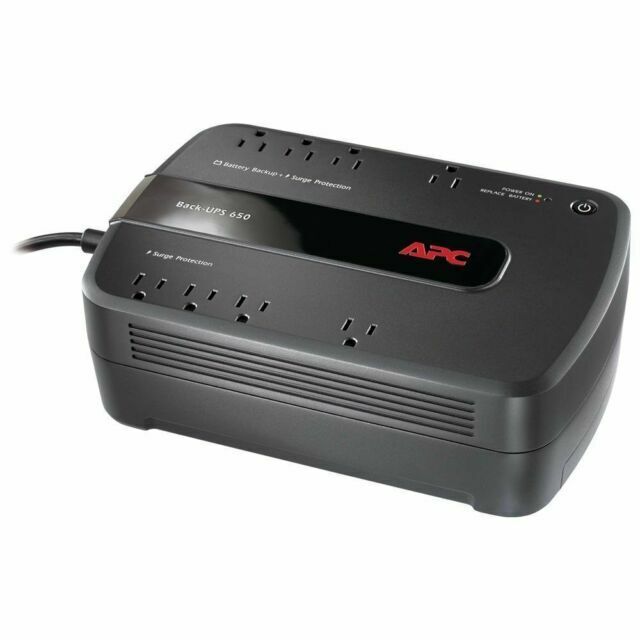 APC Back-UPS 650VA 8-Outlet Surge Protector and Battery Backup BE650G1