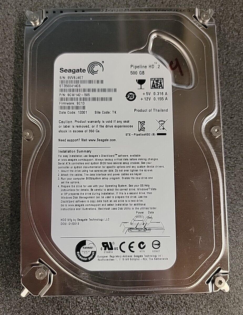 500GB Tivo Hard Drive Upgrade/Repair Kit For TCD746320 TCD746500 Series4 Premier