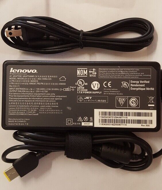 LENOVO 36200315 20V 6.75A 135W Genuine Original AC Power Adapter Charger