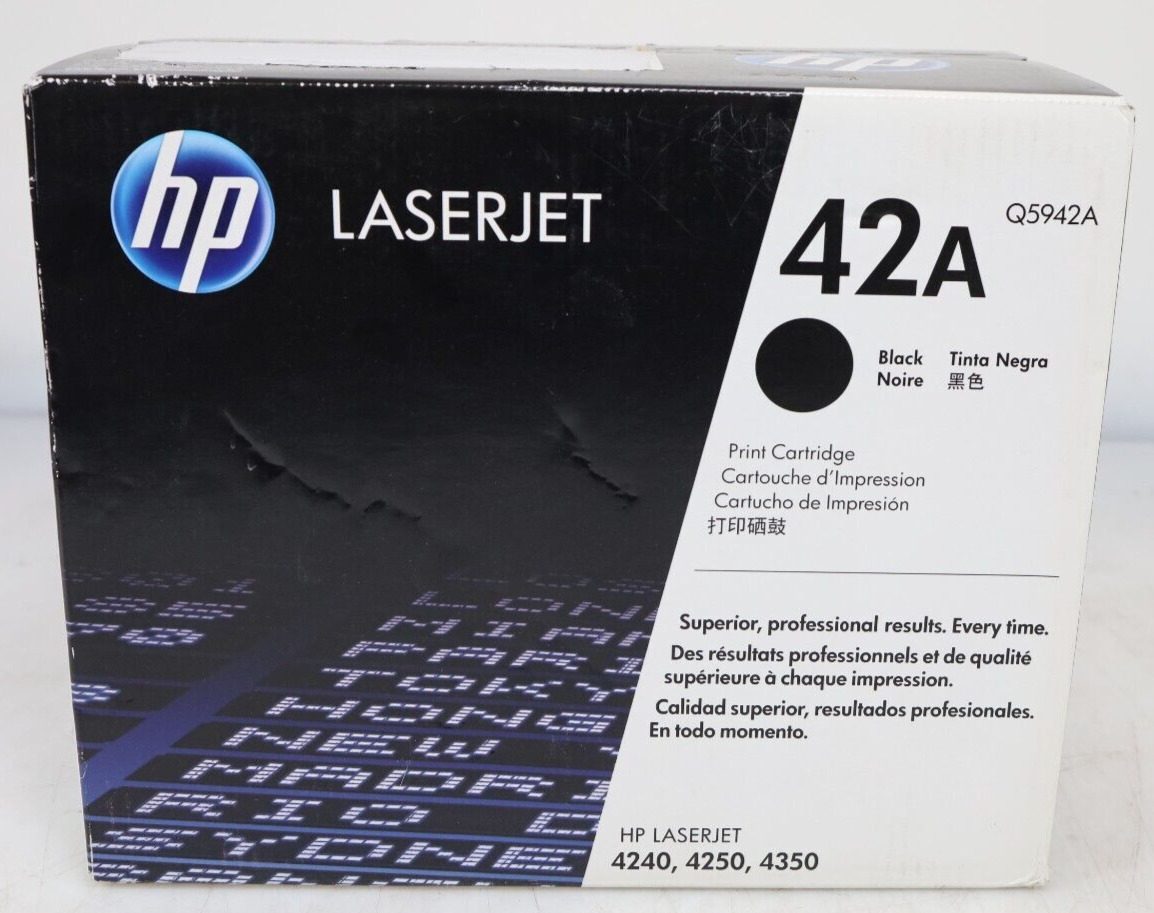 New Sealed Genuine HP 42A Black Original LaserJet Toner Cartridge Q5942A