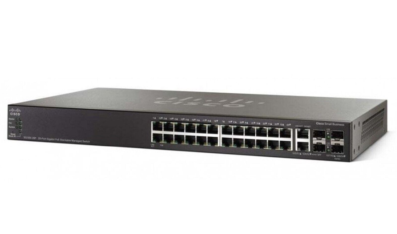 Cisco SG500-28P-K9-NA 28 Ports SG500-28P 10/100/1000 RJ-45 PoE Ethernet Switch