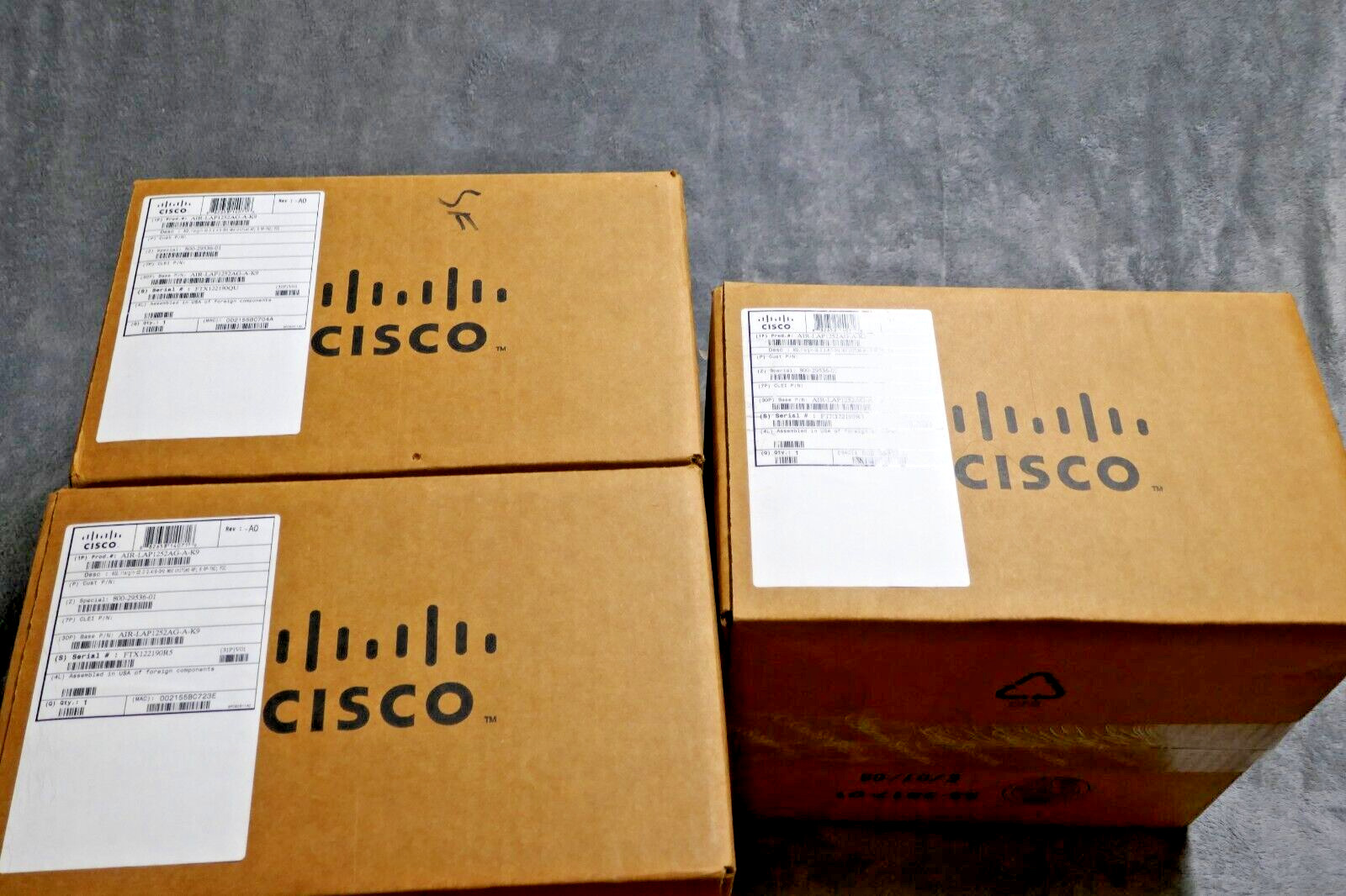 Lot of 3 NEW Cisco AIR-LAP1252AG-A-K9 Aironet Wireless Access Point Modules