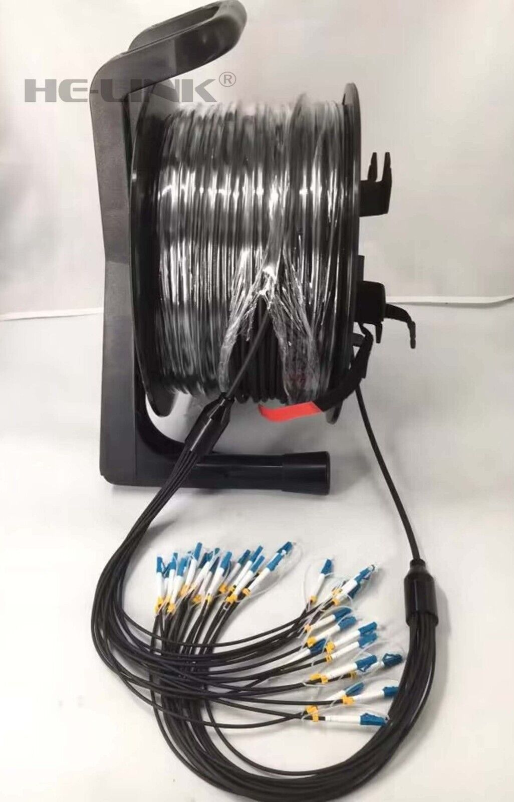 250M LC-LC Outdoor Armored Singlemode 24 Strands with Fiber Tactical Cable Reel