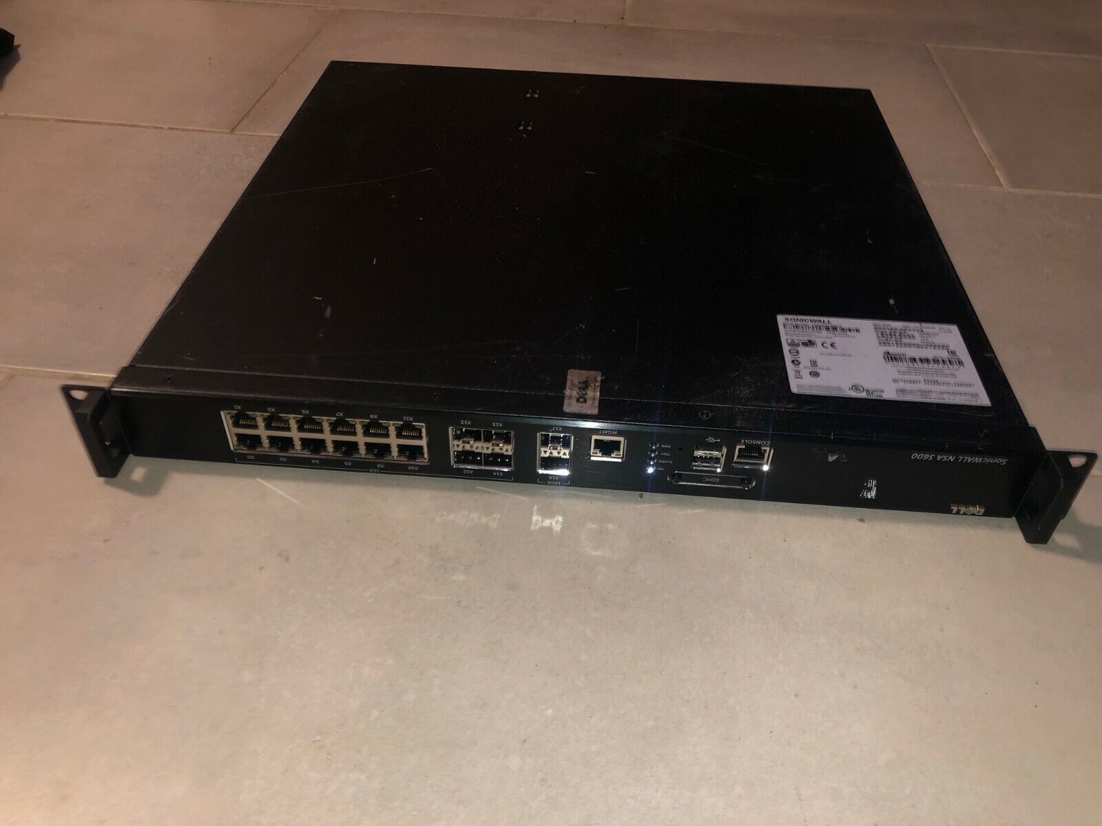Dell SonicWALL NSA 3600 Network Security Appliance 