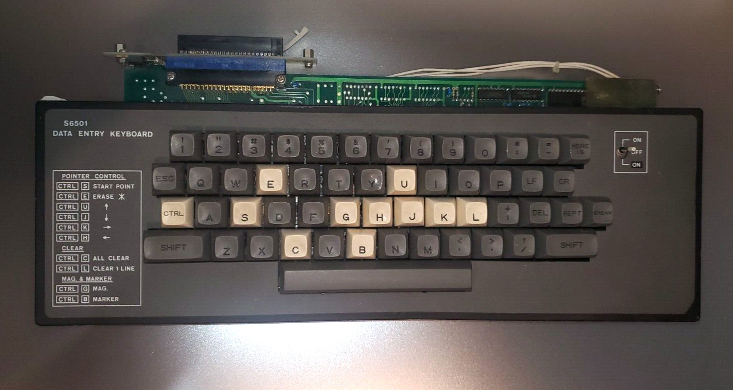 Vintage 70s parallel ASCII keyboard NEC S6501 - Working - .