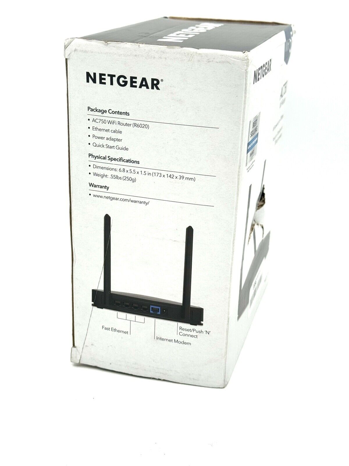NETGEAR AC750 R6020 Mbps 4 Port Dual Band WiFi Router