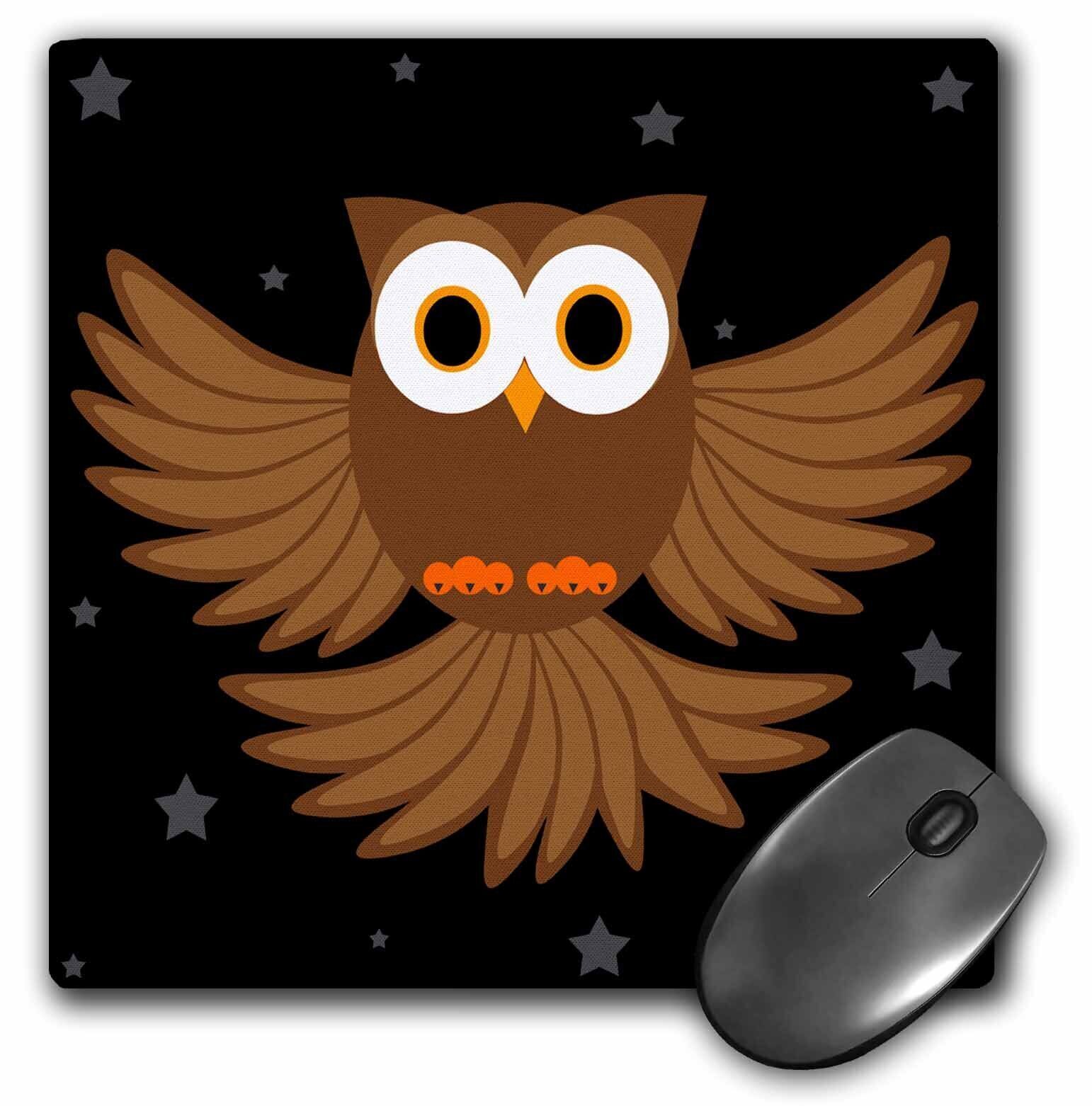 3dRose Night Owl Under The Stars MousePad