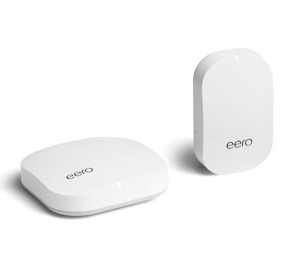 Amazon eero Pro Tri-Band Mesh WiFi  system 2nd Gen (1 Pro Router + 1 Beacon)
