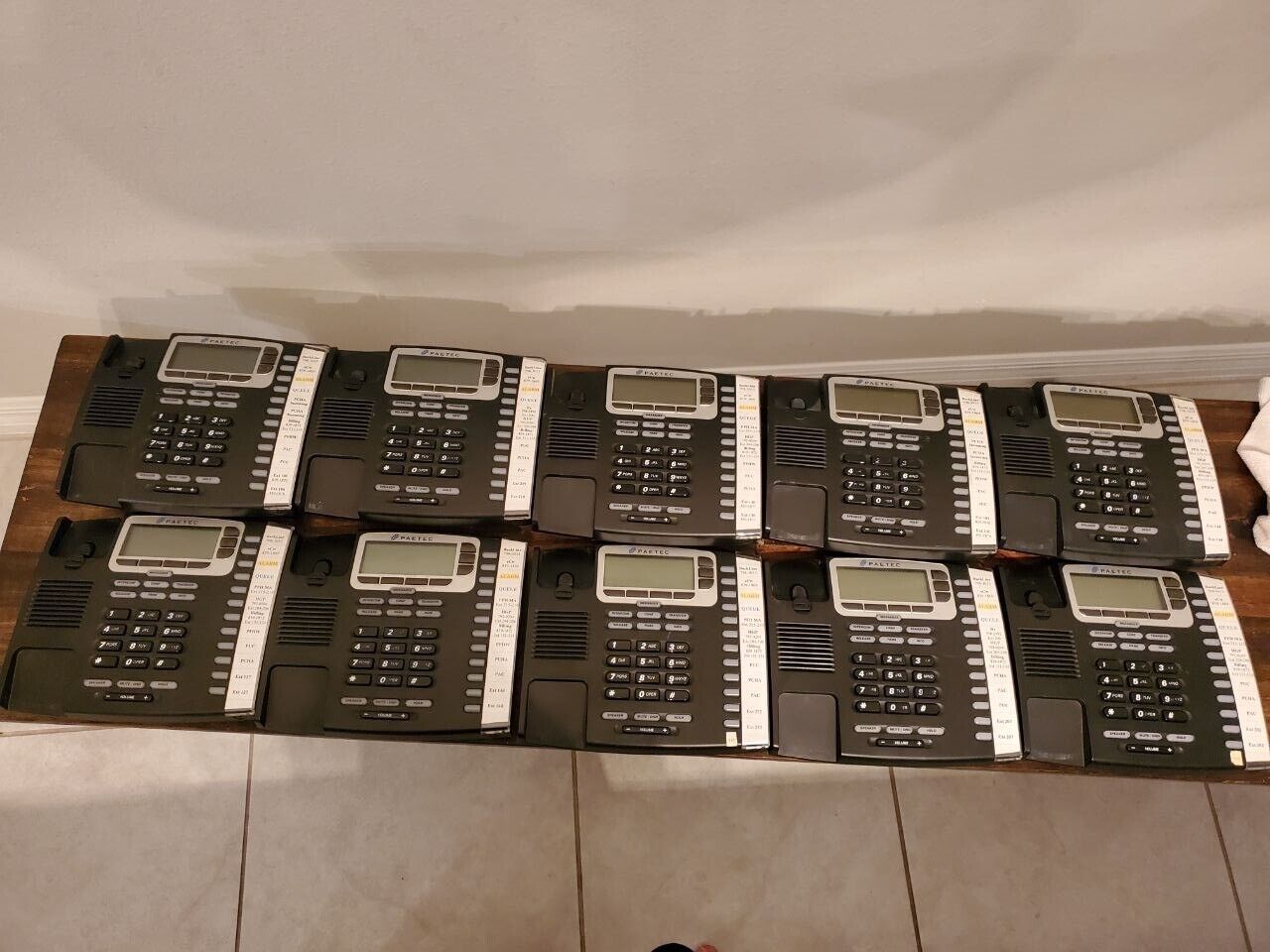 Allworx Paetec 9212P 8110051 Voip Display Phone - LOT OF 15 With Handset & Stand