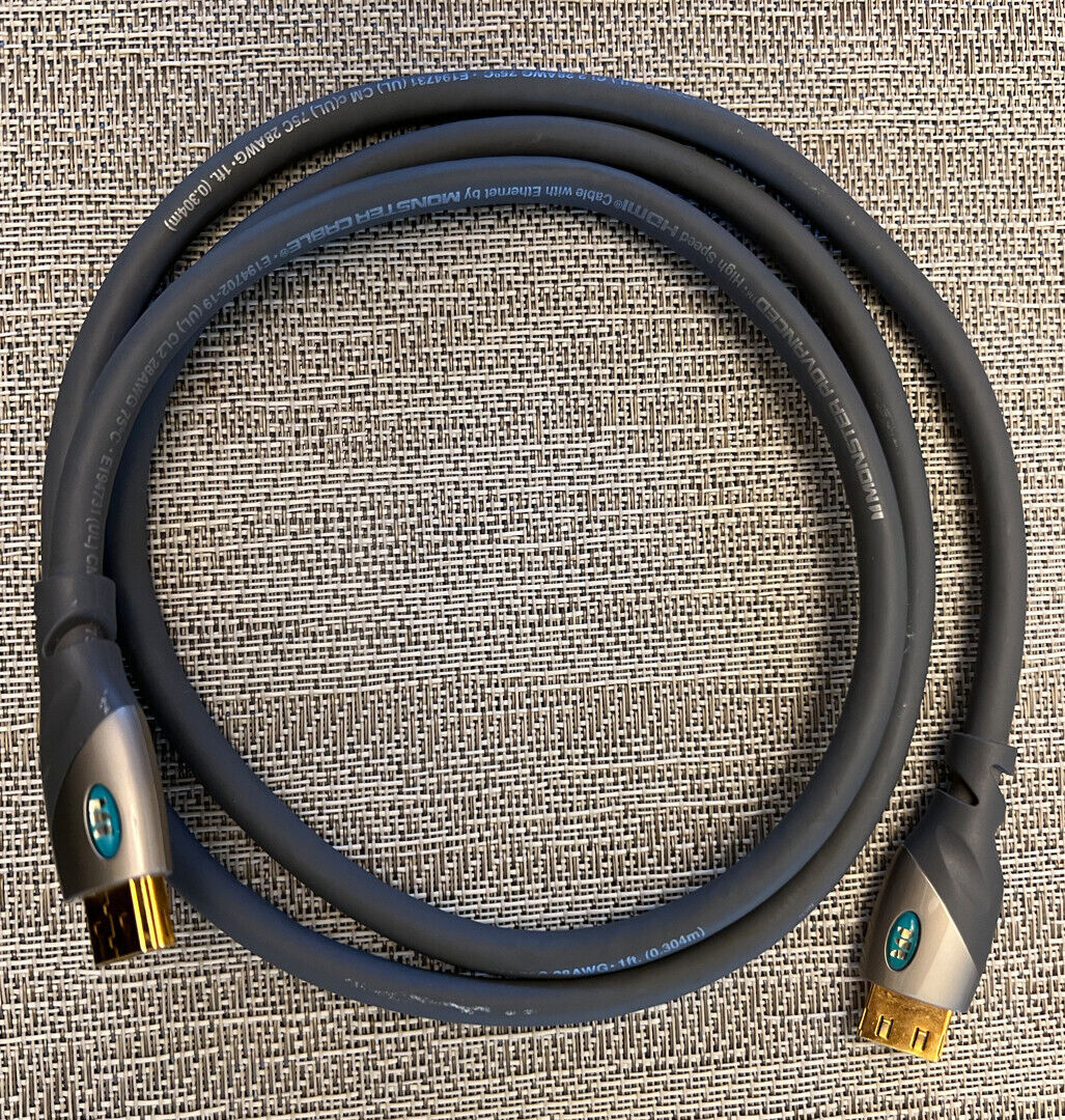 Monster Cable 4 Feet Gold Advanced High Speed ​​HDMI with Ethernet