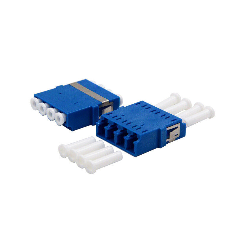 10pcs 4 Ports  LC UPC Fiber Optic Adapter Flangeless Fiber Optic Coupler Adapter