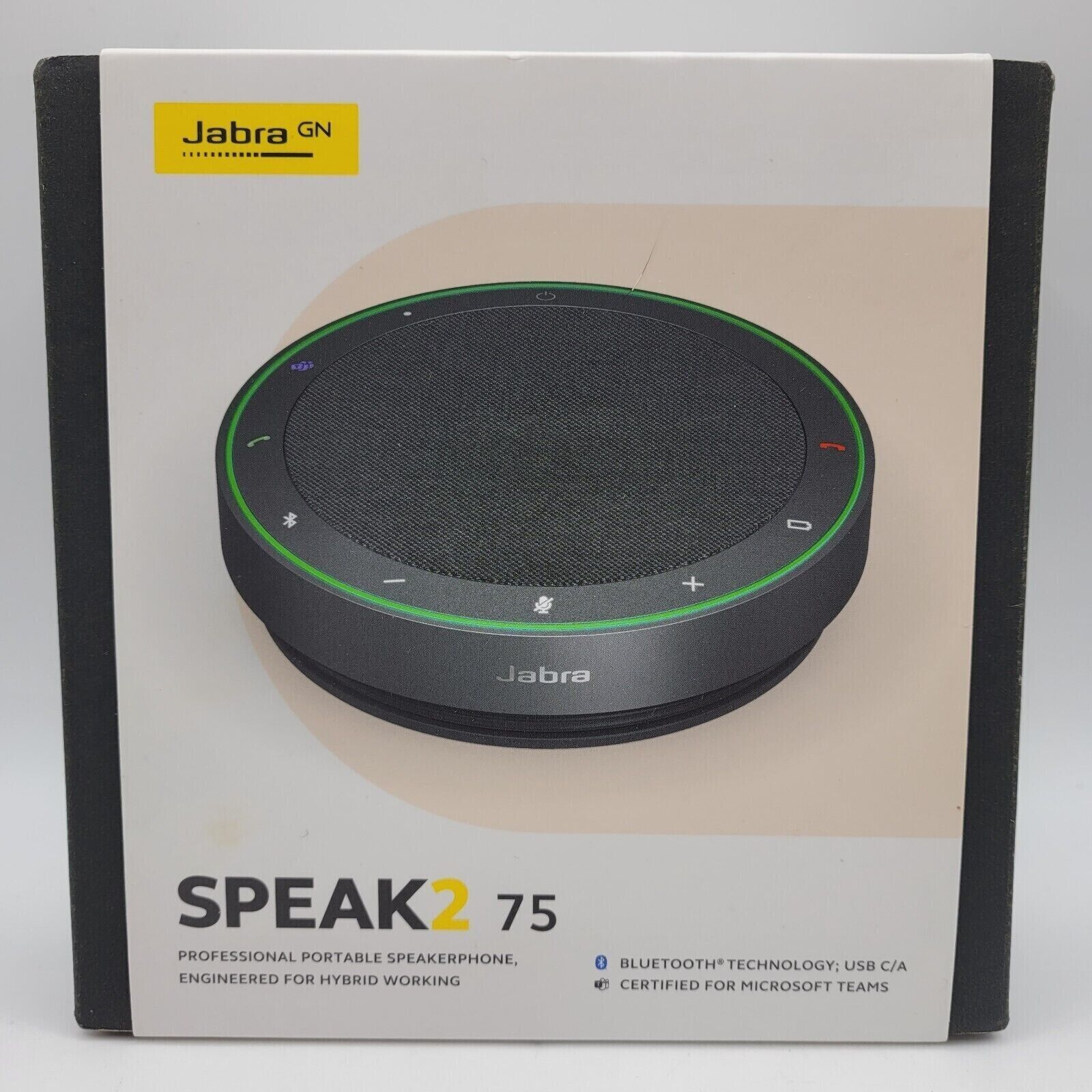 Jabra Speak2 75 MS Teams, Dark Grey Portable Speaker New In Box- Never Used