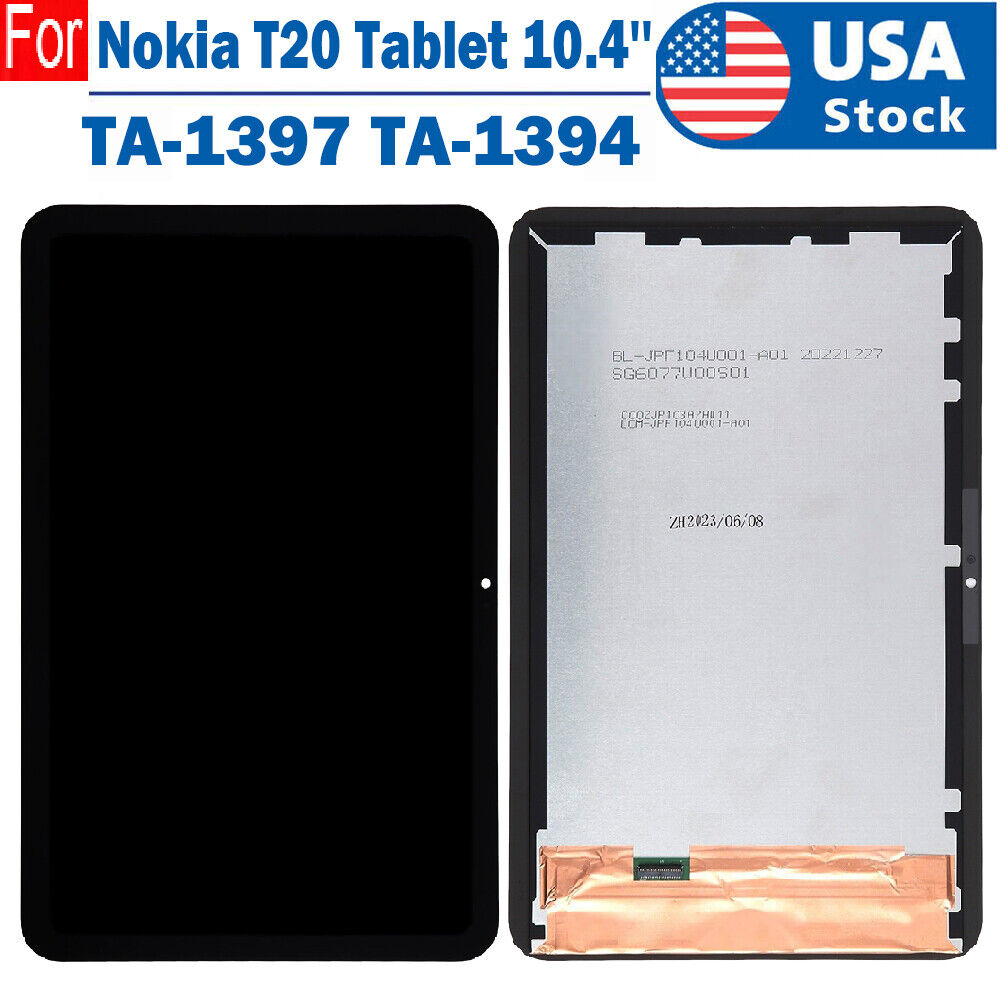 For Nokia T20 TA-1397 TA-1394 /1392 LCD Touch Screen Digitizer Assembly Replace