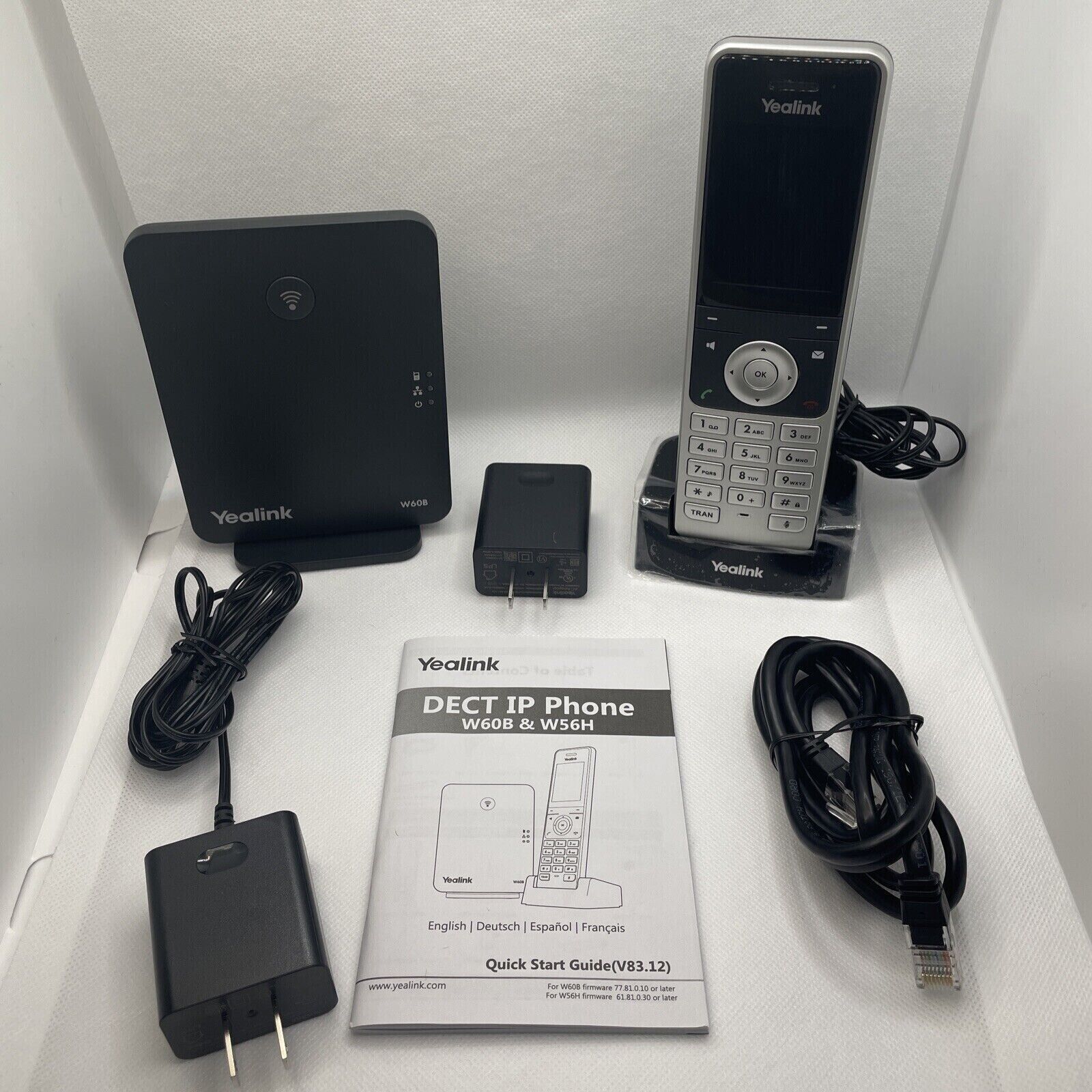Yealink IP DECT Phone W60B - Cordless Phone With Basestation W56h