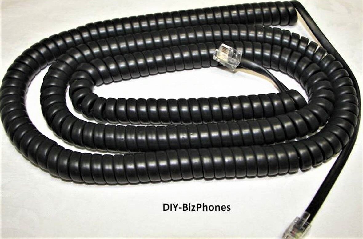 Polycom Soundpoint Long Handset Cord IP 321 331 335 450 501 Phone Charcoal 25 Ft