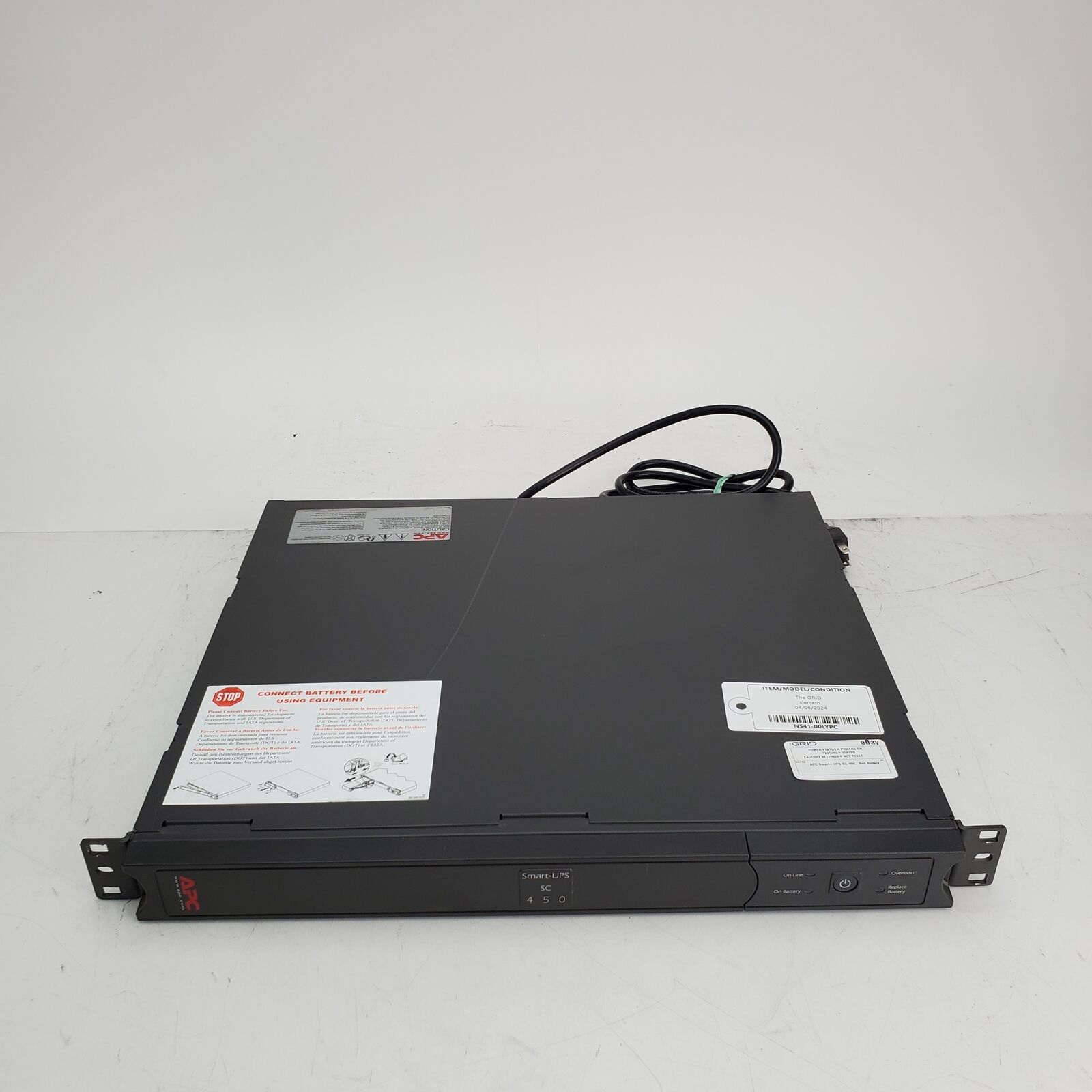 APC Smart-UPS SC 450VA 120V 1U Power Supply SC450RM1U - Bad Battery