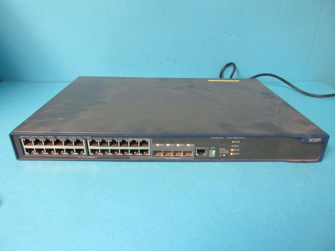 3Com 24-Port 4800G PoE Gigabit Ethernet Network Switch 3CRS48G-24-91 Tested #2