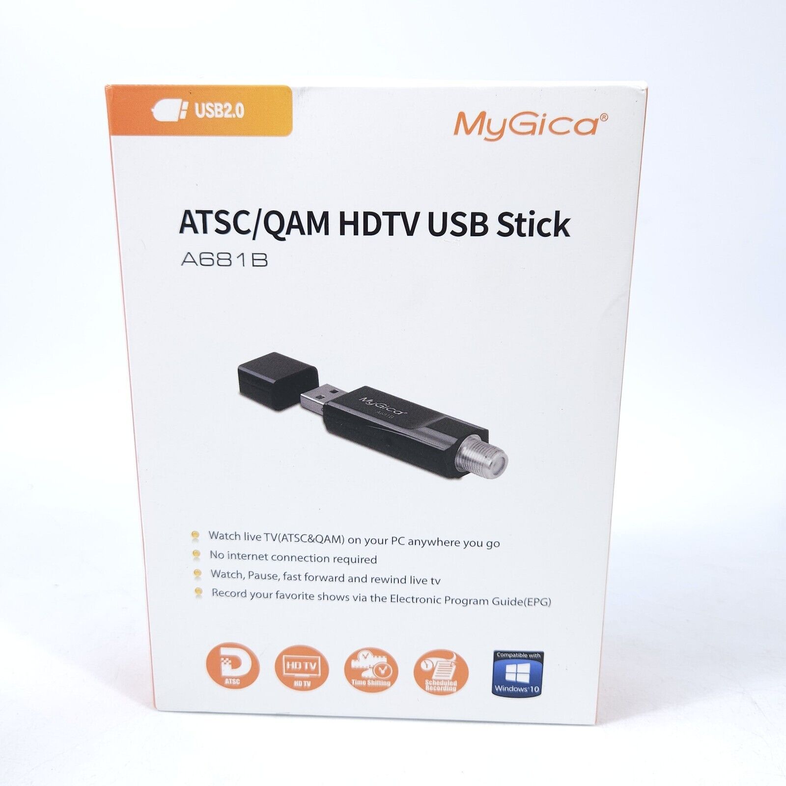 MyGica A681B Black ATSC/QAM Hybrid HDTV USB 2.0 Stick For PC Laptop 