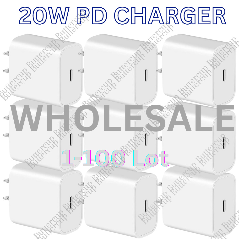 Bulk Lot 20W PD Fast Charger USB C Power Adapter Cube For iPhone 14 13 15 8 iPad