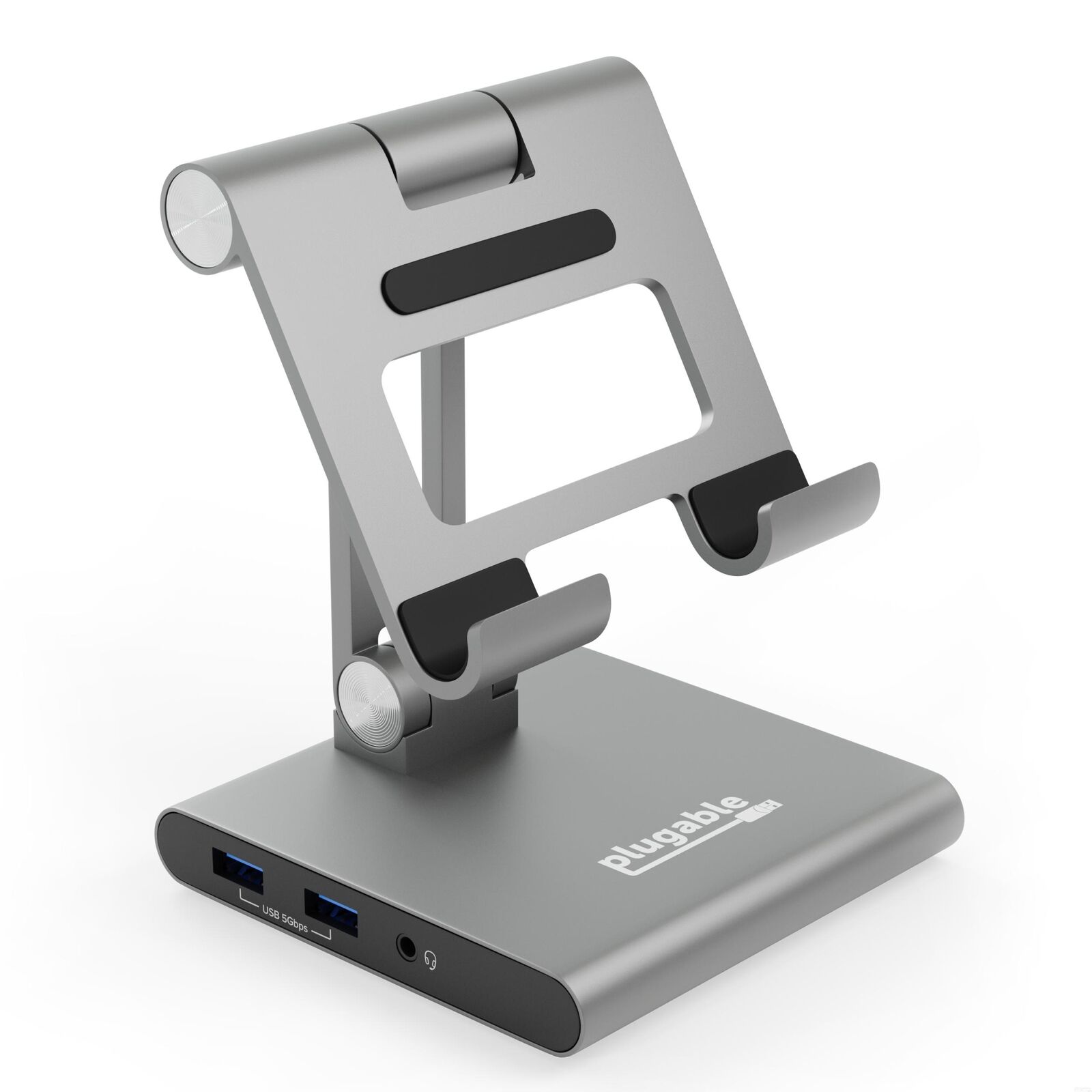 Plugable USB-C Dock with Stand 100W Hub, for Windows, iPadOS, Phones and Tablets