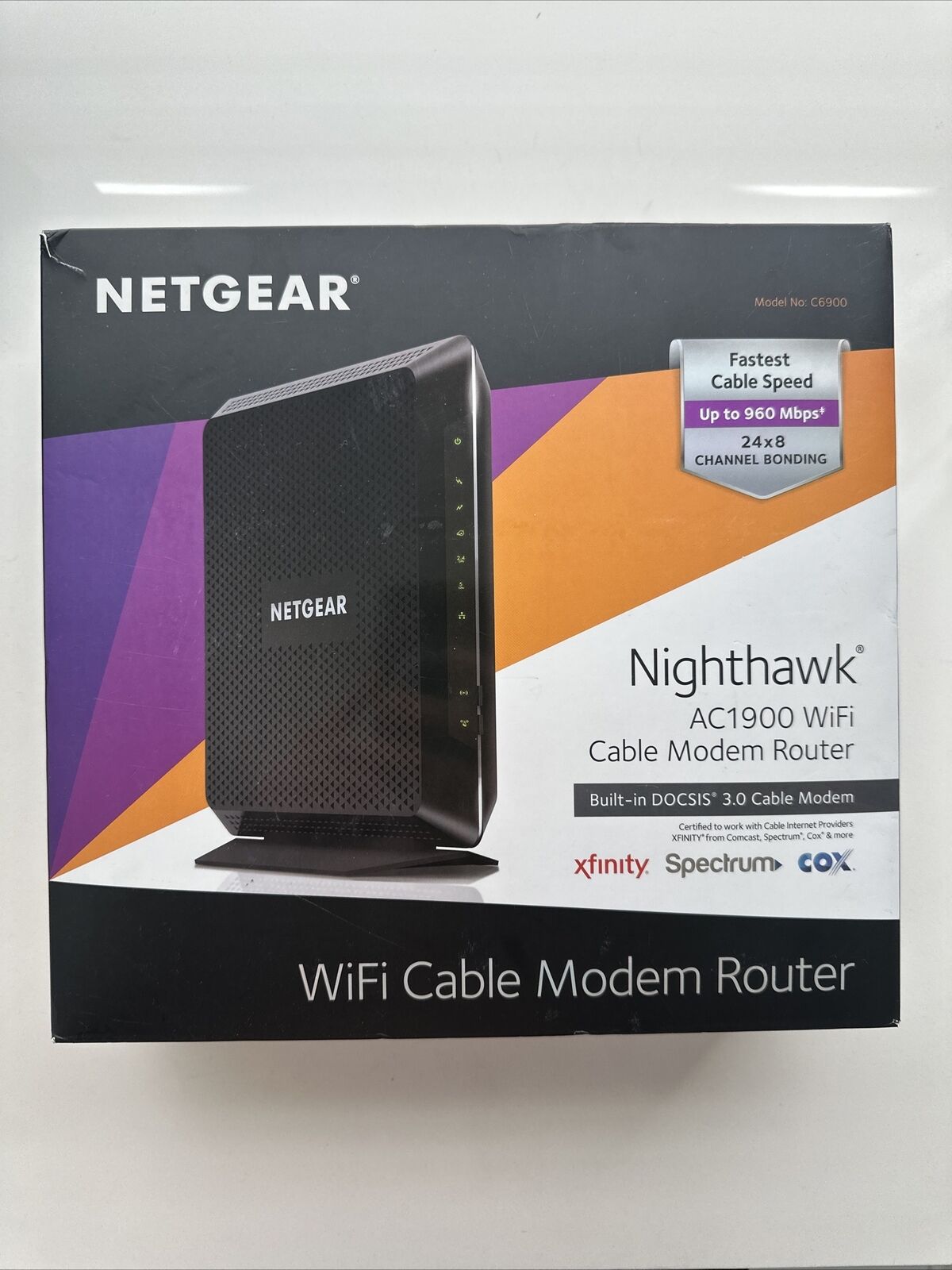 NETGEAR Nighthawk AC1900 C6900 WiFi Cable Modem Router