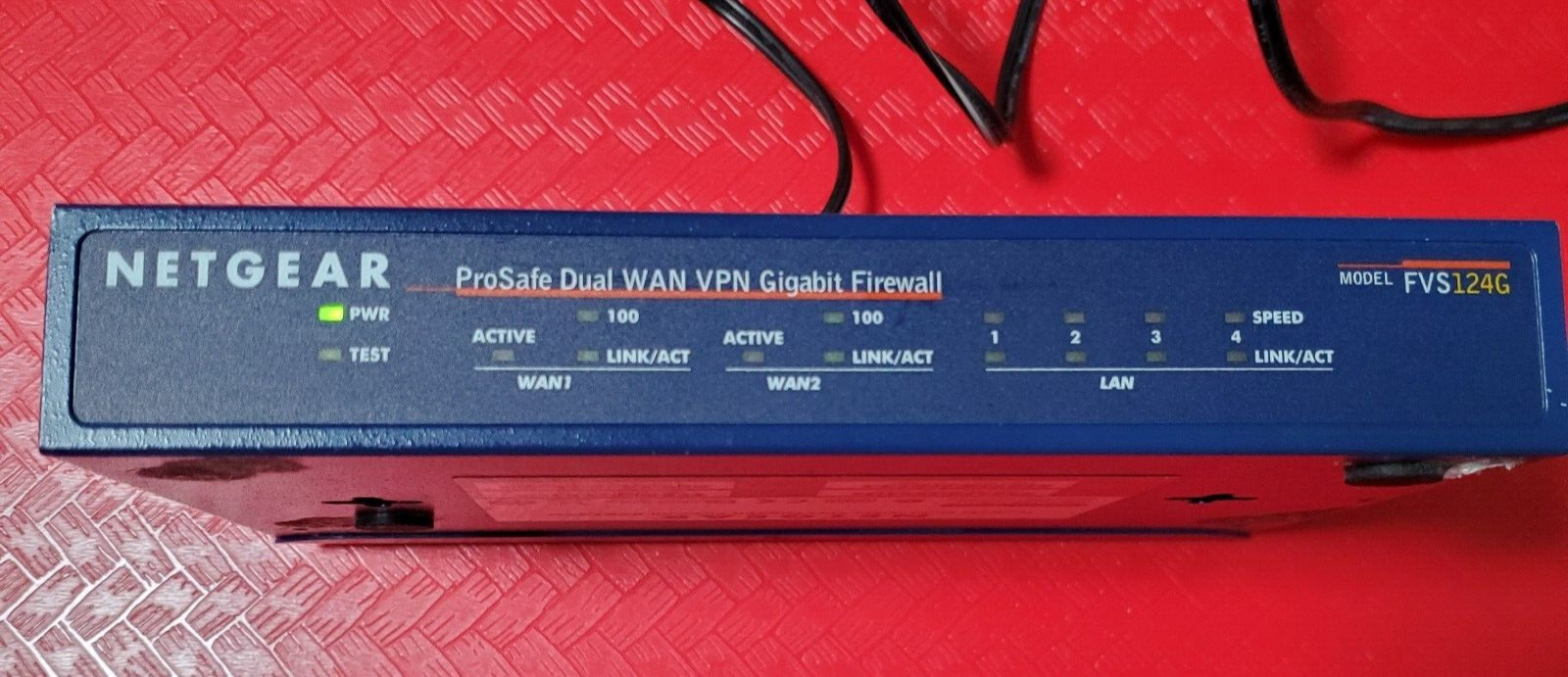 NETGEAR ProSafe Dual WAN VPN Gigabit Firewall Network Router Model FVS124G BLUE
