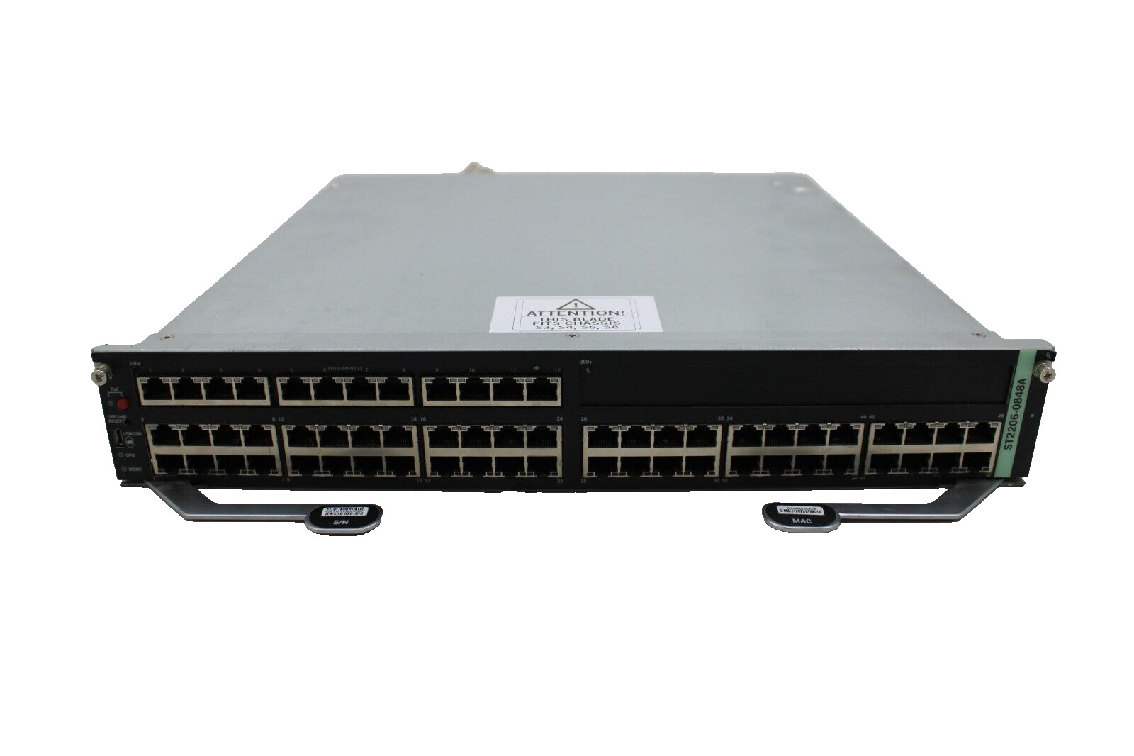 Enterasys/Extreme Networks ST2206-0848A 48-Port w/ 12PORT EXP Module TESTED