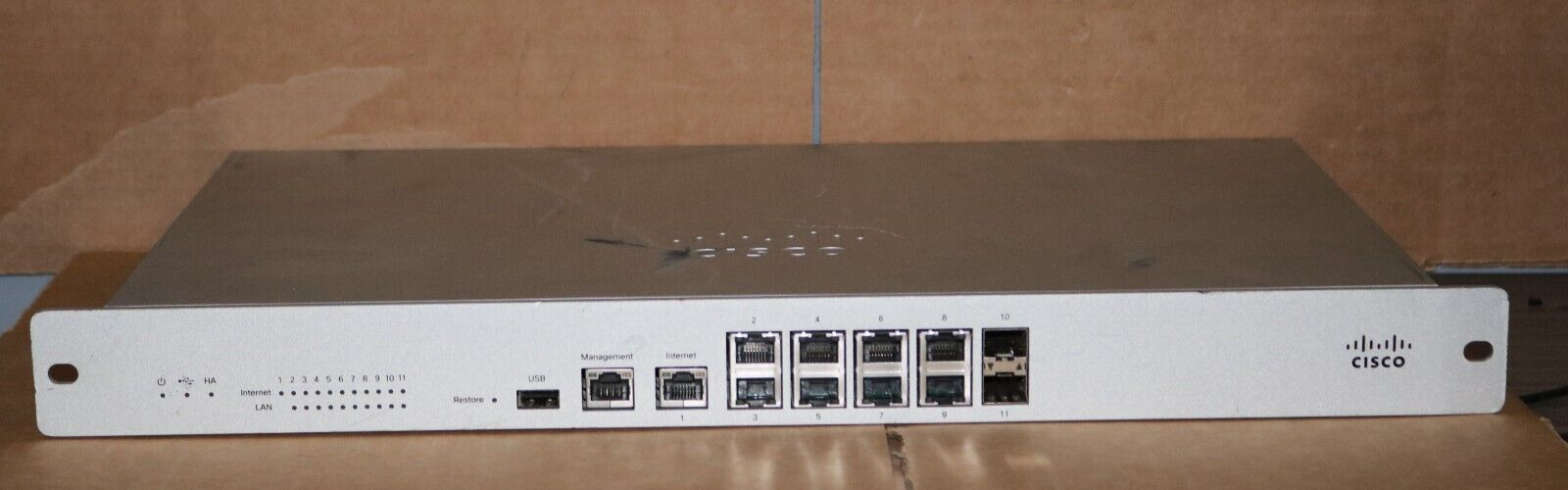 Cisco Meraki MX100-HW Firewall Cloud Managed Security Appliance, Pre-Owned.
