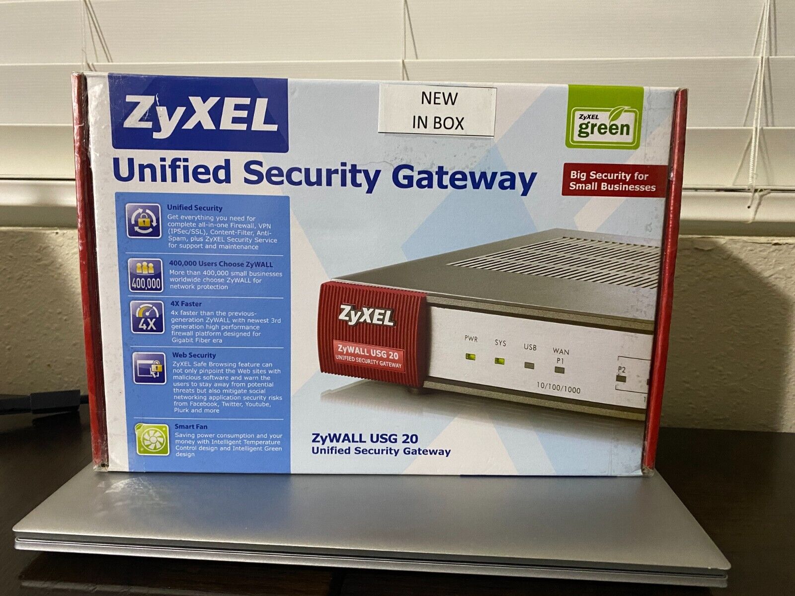 Genuine ZyXEL ZyWALL USG 20 Unified Security Gateway Security for Small Business