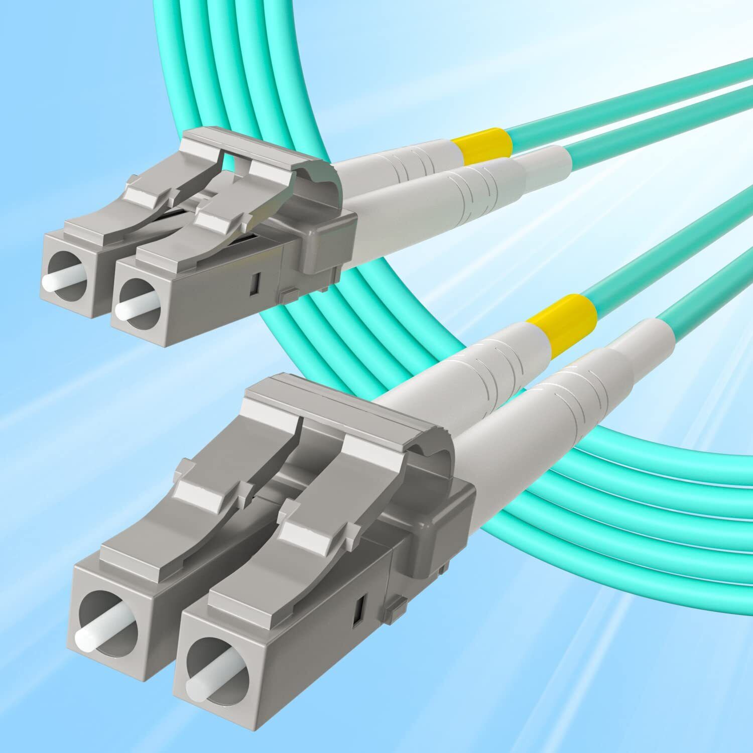 OS2,OM3,OM4 LC to LC Fiber Optic Patch Cable Singlemode, Multimode Duplex 1~100m