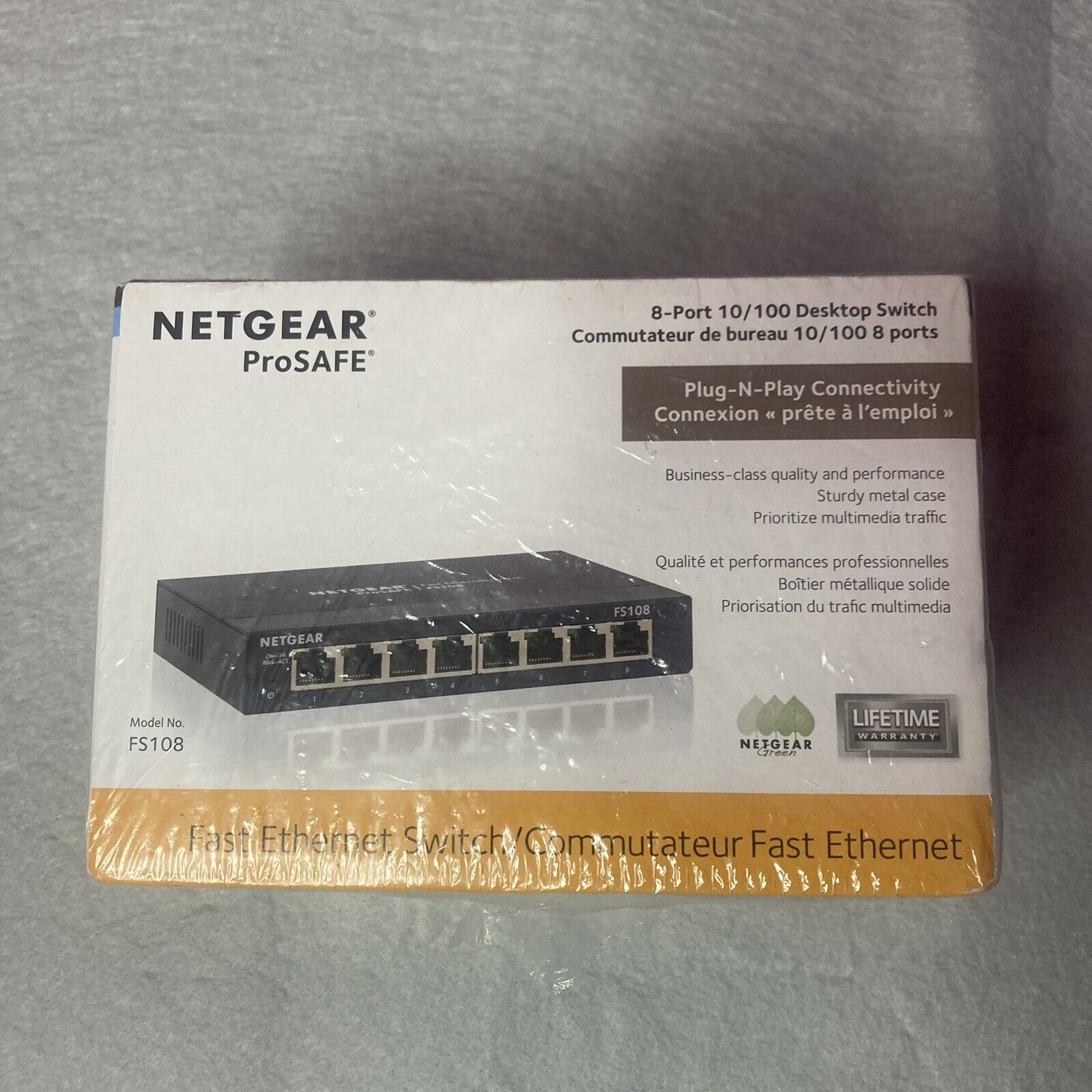 Netgear Prosafe Fs108 New Fast Ethernet Switch