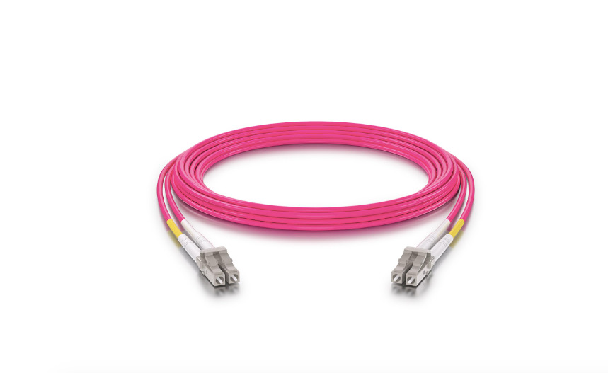 OM4 LC to LC Fiber Optic Patch Cable Multimode Duplex Aqua 50/125[ 0.5m ]-09876