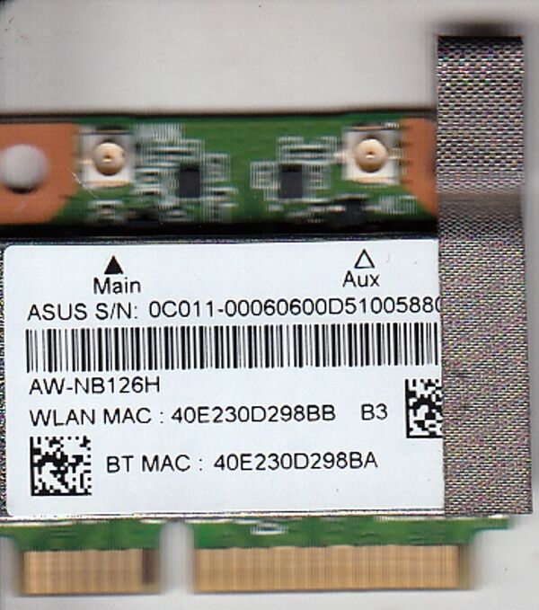 ASUS AW-NB126H ATHEROS AR5B225 ADVANCED-N MINI-PCIE WIFI W/BT CARD, 10 PK - NEW