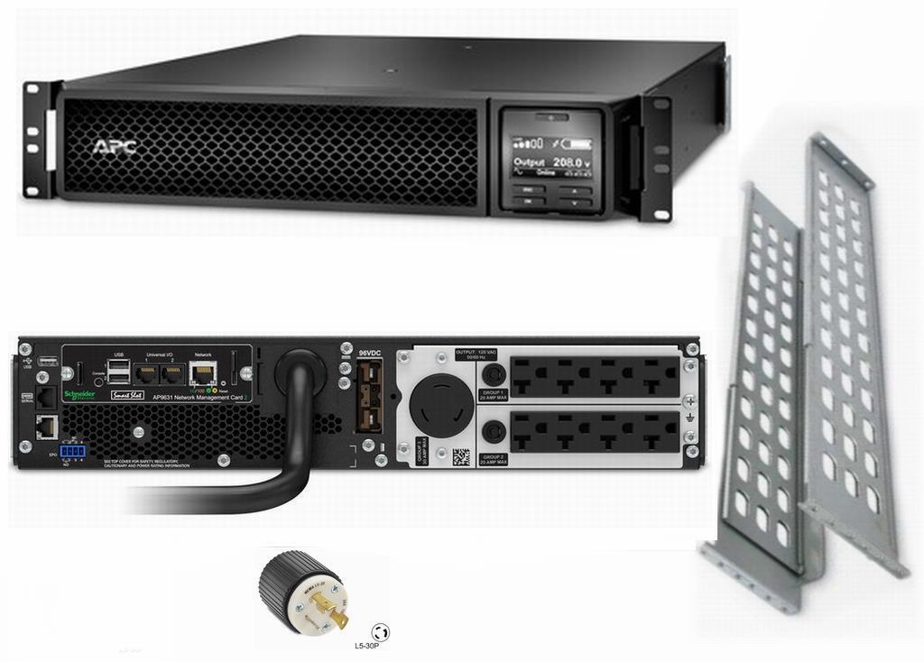 APC SRT3000RMXLA-NC 3000VA 2700W 120V Double Conversion Smart-UPS Backup Network