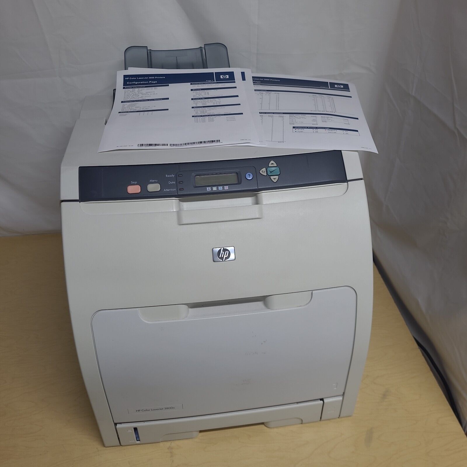 HP Color LaserJet 3800N Printer Networkable with Toner Working Great